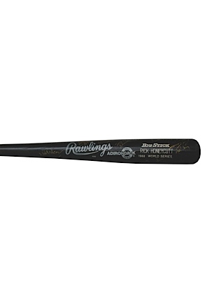 1988 Rick Honeycutt Oakland A’s Game-Issued World Series Bat Signed by the 1988 AL Champion Oakland As Team (Hershiser LOA) (JSA)
