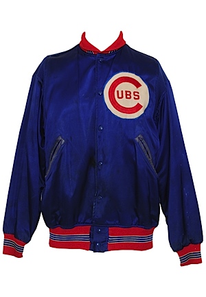 Circa 1967 Chicago Cubs Worn Cold Weather Jacket Attributed to Manager Leo Durocher