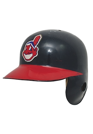 Circa 1996 Orel Hershiser Cleveland Indians Game-Used Batting Helmet (Hershiser LOA)