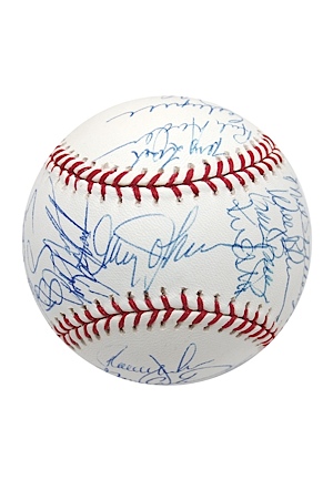 1986 NY Mets World Championship Team Autographed Baseball (JSA) (Steiner) (MLB)