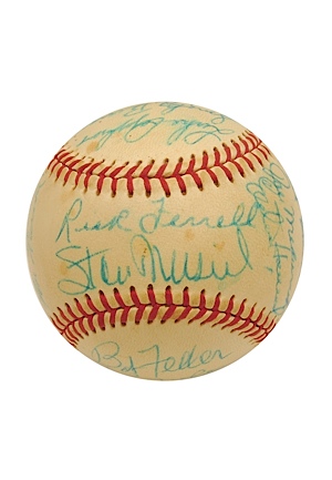 1973 All-Star/Old Timers Team Autographed Baseball Commemorating the 40th Anniversary of the 1933 All-Star Game (JSA)