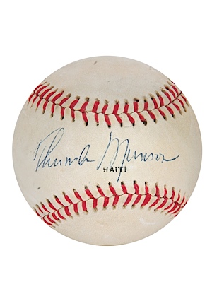 Thurman Munson Single-Signed Baseball (Full JSA LOA)