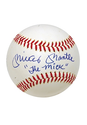 Spectacular Mickey Mantle Single-Signed Cronin Baseball Inscribed "The Mick" (Full JSA LOA)