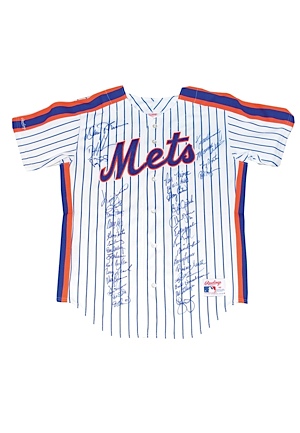1986 NY Mets Championship Team Autographed Jersey (JSA)