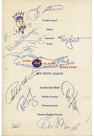 Lot of NY Mets Original 1960s Season Passes, Ticket Stubs, Autographed Programs & Misc. Items (JSA)