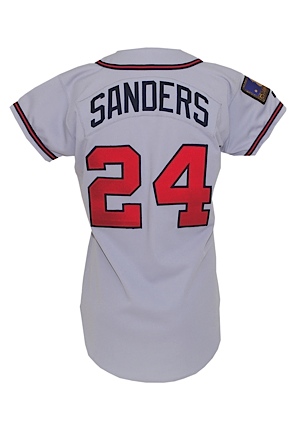 1994 Deion Sanders Atlanta Braves Game-Used Road Jersey
