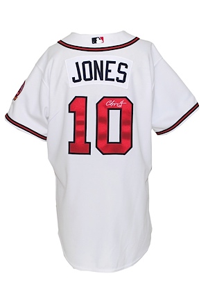 2006 Chipper Jones Atlanta Braves Game-Used & Autographed Home Jersey (JSA)