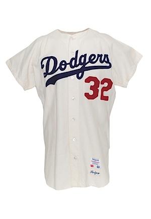 1965 Sandy Koufax Los Angeles Dodgers Game-Used Home Flannel Jersey (Championship & Cy Young Season)