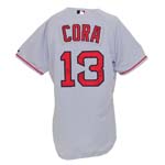 2007 Alex Cora & Manny Delcarmen Boston Red Sox Game-Used Road Jerseys (2) (Steiner LOAs)
