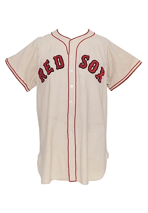 1948 Birdie Tebbetts Boston Red Sox Game-Used Home Flannel Jersey 