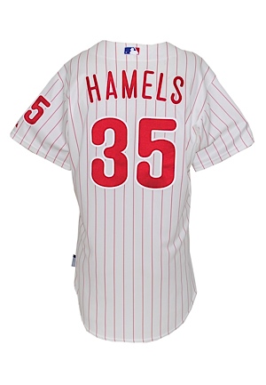 5/23/2011 Cole Hamels Philadelphia Phillies Game-Used Home Jersey with "B" Patch (MLB Hologram)