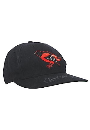 1992-93 Cal Ripken, Jr. Baltimore Orioles Game-Used & Autographed Cap (JSA)