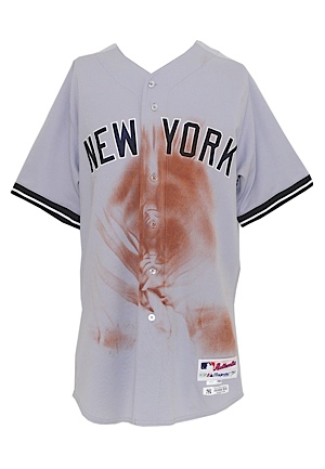 9/28/2011 Curtis Granderson NY Yankees Game-Used Road Jersey (Yankees-Steiner LOA) (MLB) (Photomatch)