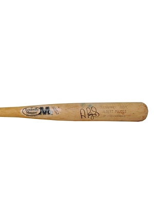 10/5/2004 Albert Pujols St. Louis Cardinals NLDS Game-Used & Autographed Home Run Bat (Photomatch) (PSA/DNA Graded GU10) (JSA) (LaRussa LOA)