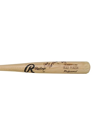 Circa 1995 Mike Piazza LA Dodgers Game-Used & Autographed Bat (PSA/DNA) (JSA)