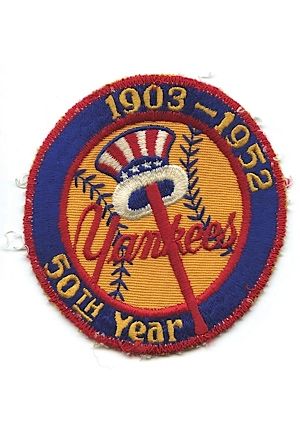 1952 NY Yankees 50th Anniversary Original Uniform Patch
