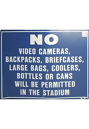 Original Yankee Stadium Metal Sign (Yankees-Steiner LOA)