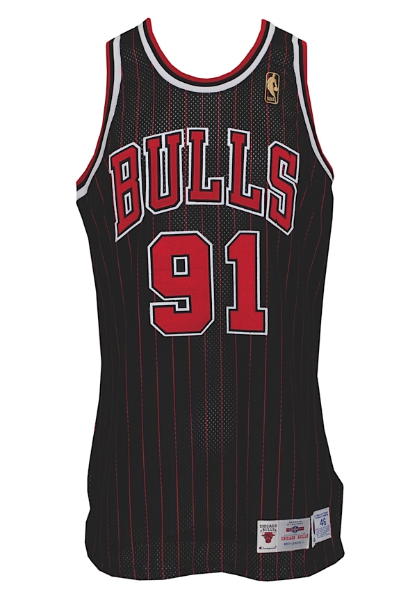 Lot Detail - 1996-97 Dennis Rodman Chicago Bulls NBA Finals Home