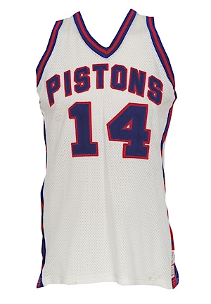 Circa 1977 Eric Money Detroit Pistons Game-Used Home Jersey