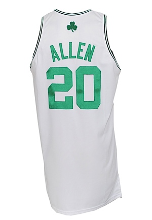 2007-08 Ray Allen Boston Celtics Game-Used Home Jersey (Equipment Manager Documentation) (UDA LOA) (Championship Season)