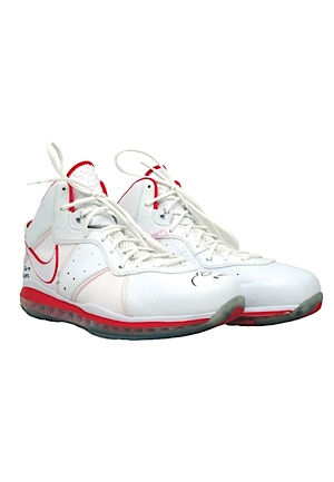 11/26/2010 LeBron James Miami Heat Game-Used & Autographed Sneakers (UDA) (JSA)