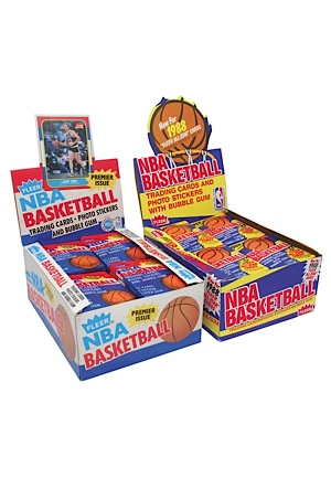 1986 & 1988 Fleer Basketball Cards Wax Boxes (Jordan Rookie Card) (2)