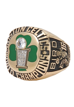 1986 Larry Bird Boston Celtics NBA Championship Ring with Presentation Box (Rare Salesmans Sample)