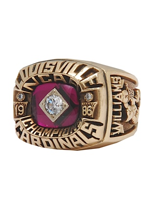 1986 Keith Williams Louisville Cardinals NCAA Championship Players Ring