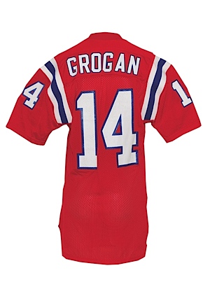 Circa 1983 Steve Grogan New England Patriots Game-Used Home Jersey  