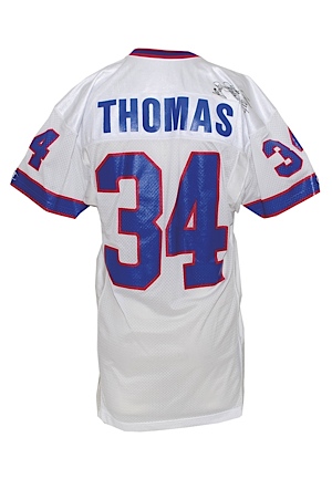 1992 Thurman Thomas Buffalo Bills Game-Used & Autographed Road Jersey (JSA)