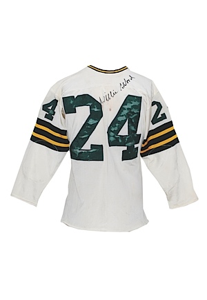 12/30/1962 Willie Wood Green Bay Packers Game-Used & Autod Road Jersey Worn in the 1962 NFL Championship Game (JSA) (Team Repairs) (Photomatch)
