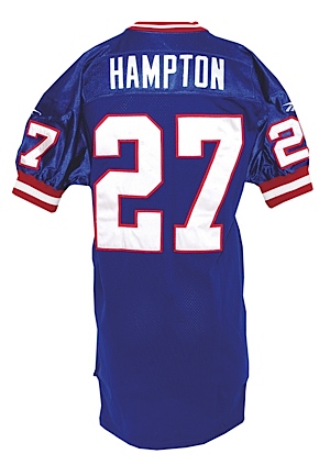 1996 Rodney Hampton NY Giants Game-Used Home Jersey