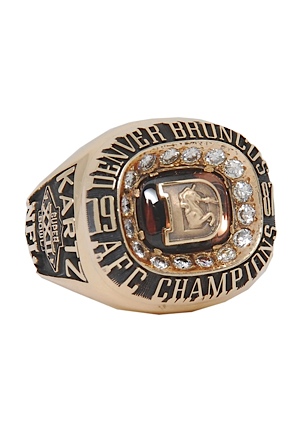 1987 Keith Kartz Denver Broncos AFC Championship Ring with Presentation Box (Kartz LOA)