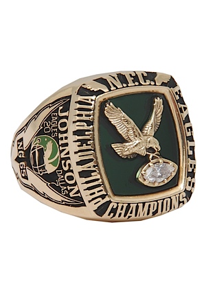 1980 Charlie Johnson Philadelphia Eagles NFC Championship Players Ring (Rare)