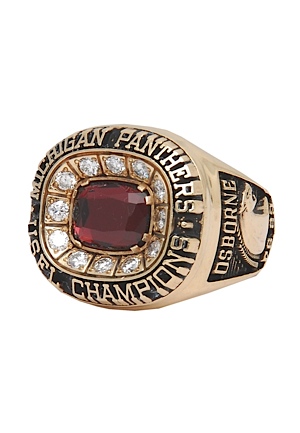 1983 Ron Osborne Michigan Panthers USFL Championship Players Ring
