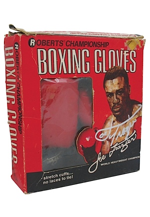 Lot of Joe Frazier Autographed Books & 1970s Retail Boxing Gloves (4) (JSA) (Agent LOA)