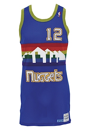 Circa 1987 Fat Lever Denver Nuggets Game-Used Road Jersey   