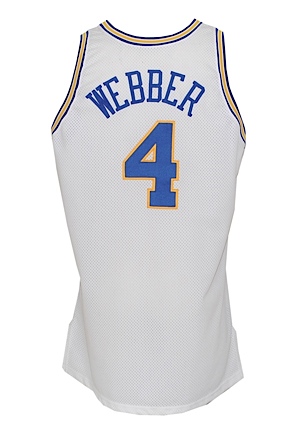 1993-94 Chris Webber Golden State Warriors Game-Used Home Jersey