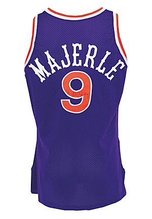 1990-91 Dan Majerle Phoenix Suns Game-Used & Autographed Road Uniform (2) (Great Provenance) (JSA)