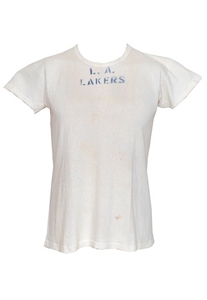 1963-64 Mel Gibson LA Lakers Worn Practice Shirt (Gibson LOA)