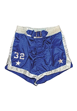 Circa 1959 Jim Krebs Minneapolis Lakers Game-Used Road Shorts & Circa 1958 Jim Krebs Minneapolis Lakers Worn Home Fleece Warm-Up Pants (2) (Mikkelsen LOA)