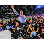 New York Giants 1986 Team Signed Bill Parcells Carry Off Field Horizontal 16x20 Photo (29 Sigs) (Steiner COA)