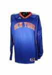 Jared Jeffries Shooting Shirt - NY Knicks 2010-2011 Game Worn #9 Blue Long Sleeve Shooting Shirt (3XT)
