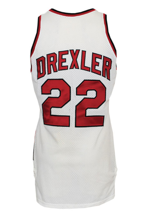 1990-91 Clyde Drexler Portland Trailblazers Game-Used Home Jersey (Great Provenance)