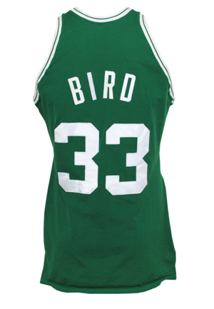 Early 1980’s Larry Bird Boston Celtics Game-Used Knit Road Jersey