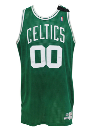 1989-90 Robert Parish Boston Celtics Game-Used Road Uniform with “Follow Through” Armband (2)
