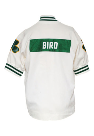 Circa 1985 Larry Bird Boston Celtics Worn Home Warm-Up Jacket