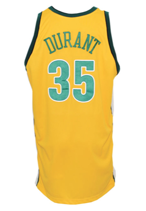 2007-08 Kevin Durant Rookie Seattle SuperSonics Game-Used Home Jersey (ROY Season)