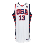 2004 Tim Duncan Team USA Men’s Basketball Game-Used Home Jersey