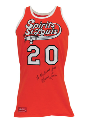 Circa 1975 Maurice Lucas Rookie Era Spirits of St. Louis Game-Used & Autographed Road Jersey (JSA)